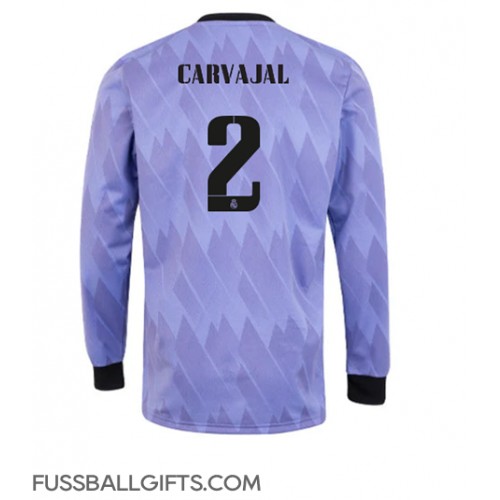 Real Madrid Daniel Carvajal #2 Fußballbekleidung Auswärtstrikot 2022-23 Langarm
